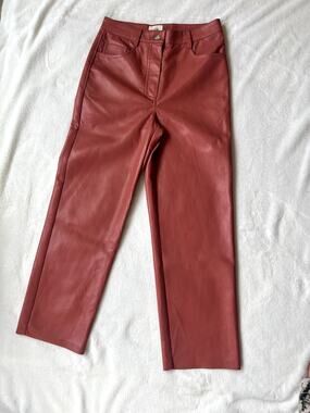 Wilfred Aritzia Melina Faux-Leather Crop Pants Size 4